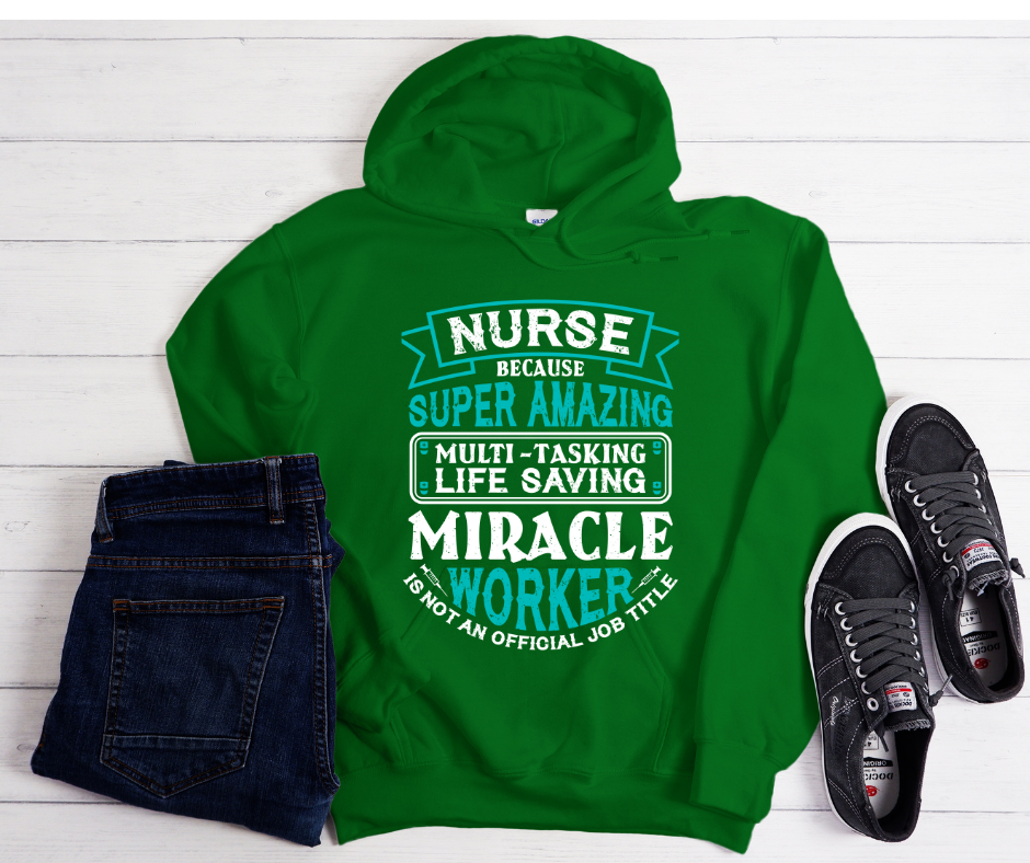 Nurse is A Miracle Worker Black Hoodie