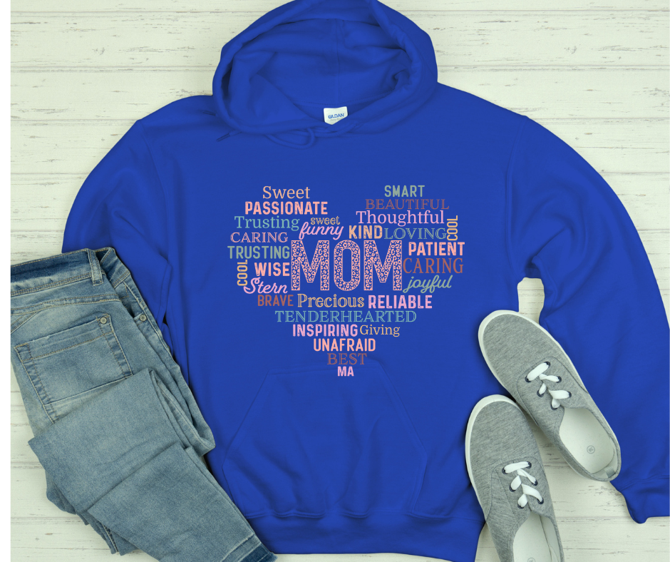 MAMA Heart Hoodie in Irish Green Color