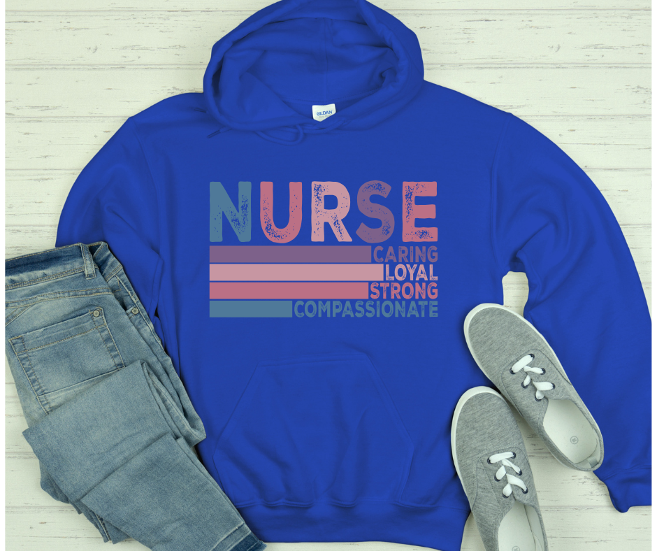 Caring Loyal Compassionate Nurse  Black Hoodie