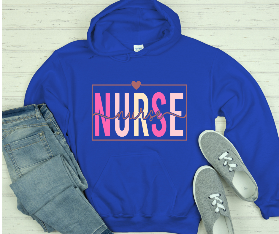 Nurse Heart  Black Hoodie