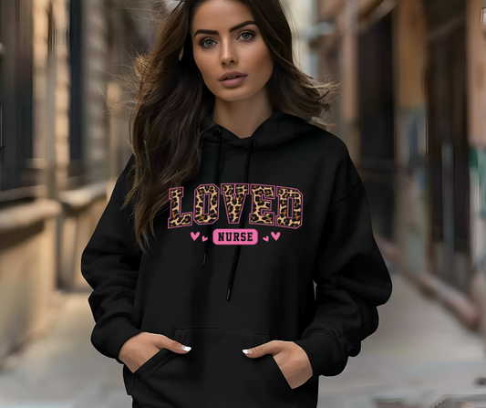 Nurse Loved Black Hoodie