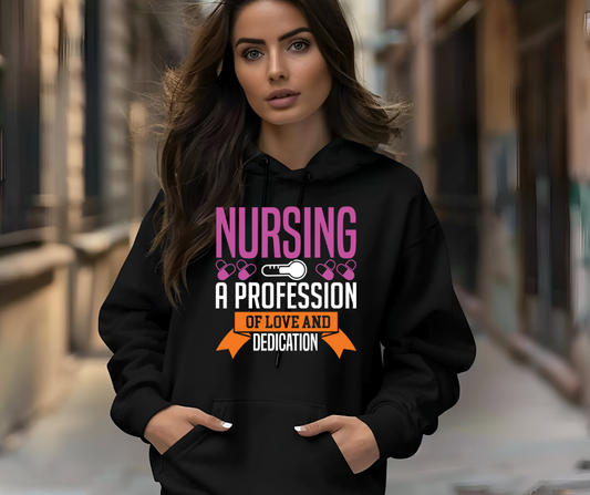 Nursing is a Profession Black Hoodie