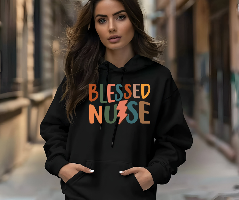 Blessed Nurse Black Hoodie