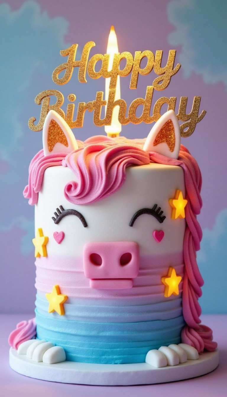 Home art selling digital art store merry christmas birthday unicorn candle